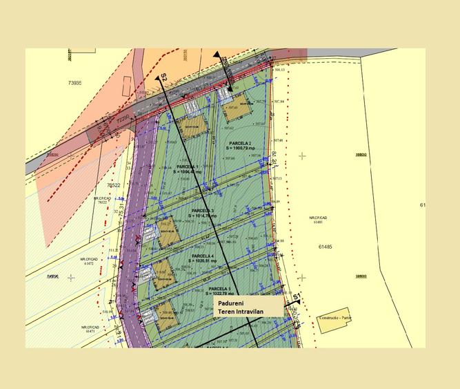 Teren Construcții intravilan de 1000 mp, în Pădureni (Chinteni)