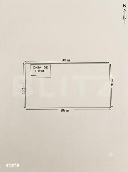 Casă cu 3 camere cu Teren 1760 Mp în Manic