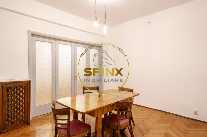 Apartament cu 4 camere circular, mobilat în Calea Victoriei