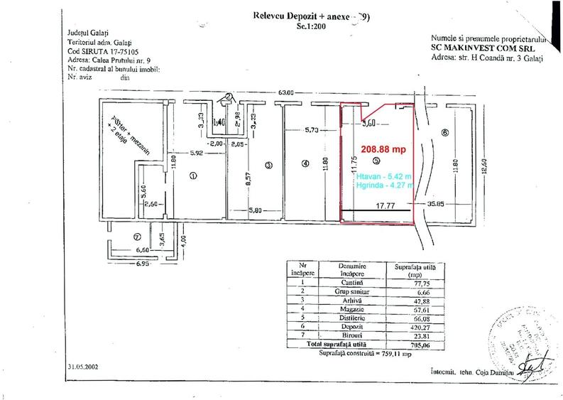 Spațiu industrial, de 267.89999389648 mp, în Est