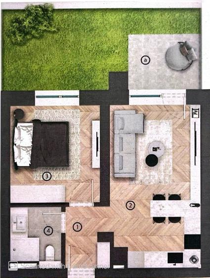 Apartament cu 2 camere semidecomandat în Central
