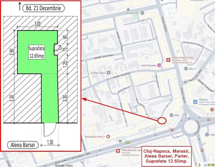Spațiu comercial, de 13 mp, în Mărăști