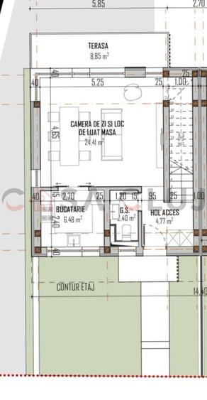 Duplex cu 4 camere cu Canalizare în Andrei Mureșanu