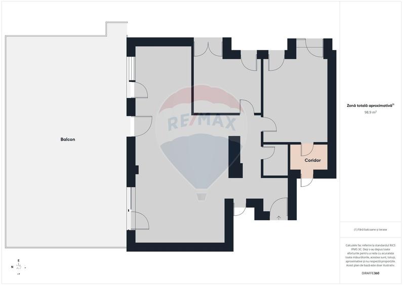 Apartament cu 4 camere decomandat în Central