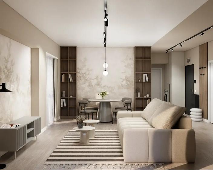 Apartament cu 3 camere semidecomandat, mobilat în Voluntari