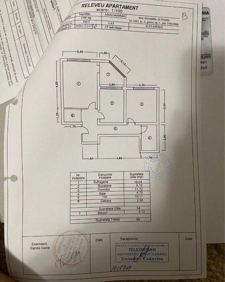 Apartament cu 2 camere decomandat în Central