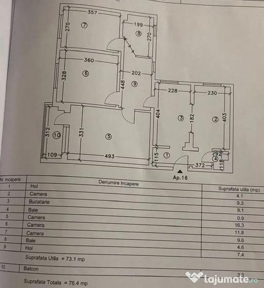 Apartament cu 4 camere decomandat, mobilat în Tomis Nord
