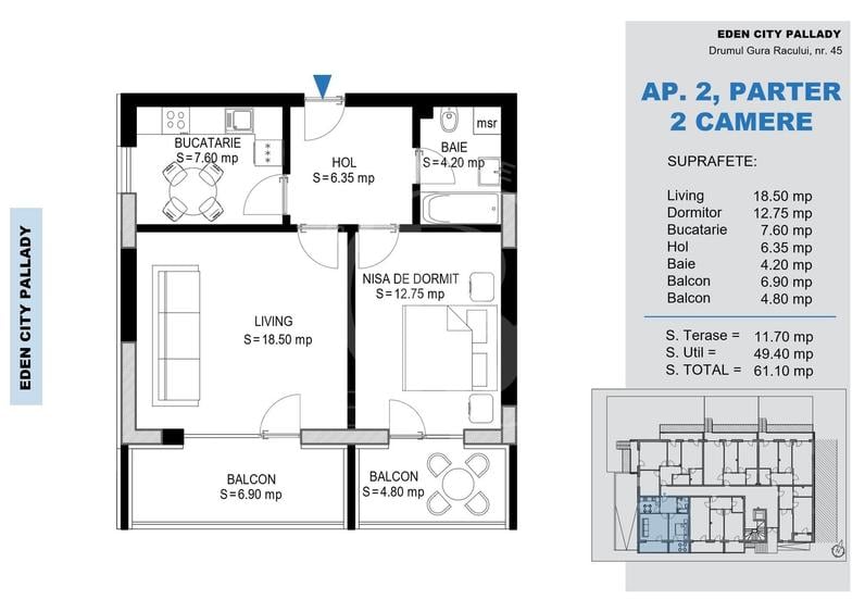 Apartament 2 camere Pallady Metrou Nicolae Teclu - 2