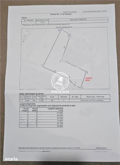 Teren de 7350 mp, în Rediu