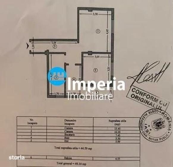 Apartament cu 2 camere decomandat în Podul de Fier