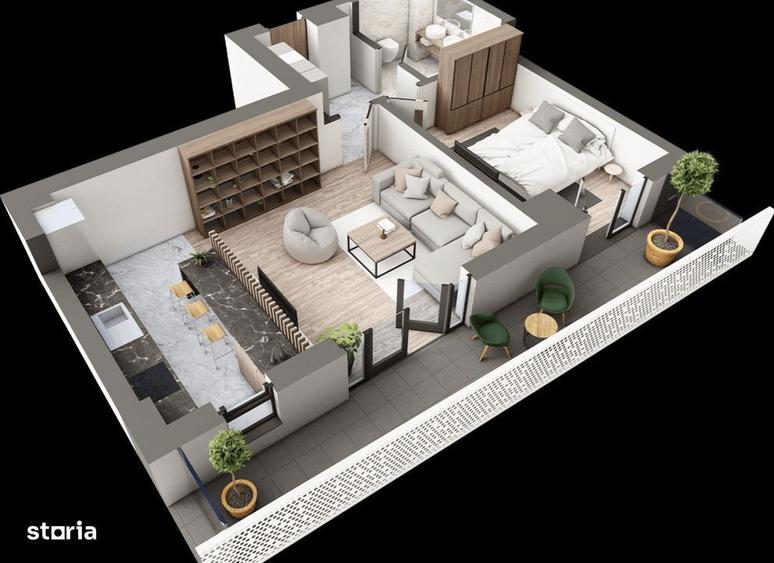 Apartament cu 2 camere în Galata