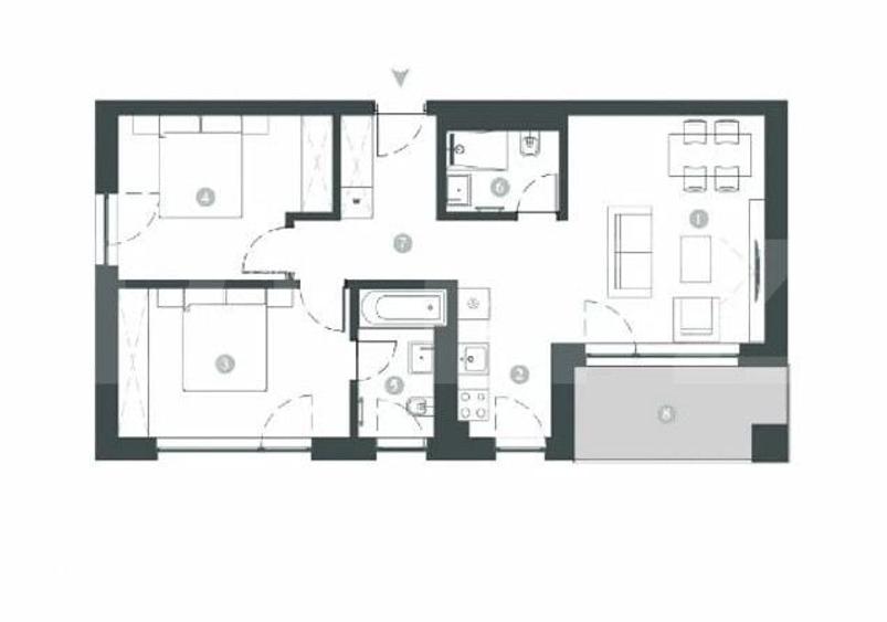 Apartament cu 3 camere în Iosefin