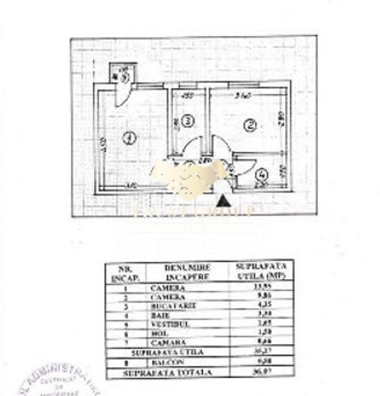 Apartament cu 2 camere decomandat în Victoriei
