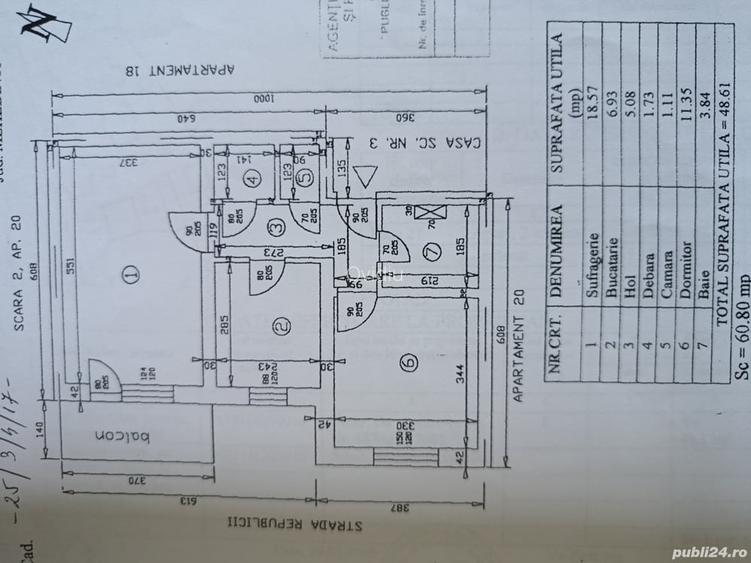 Apartament cu 2 camere în Baia de Aramă