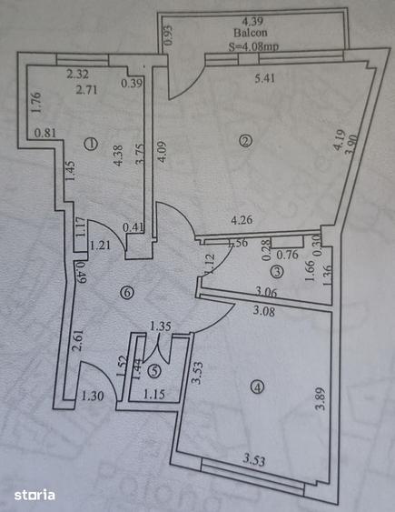 Apartament cu 2 camere decomandat în Central