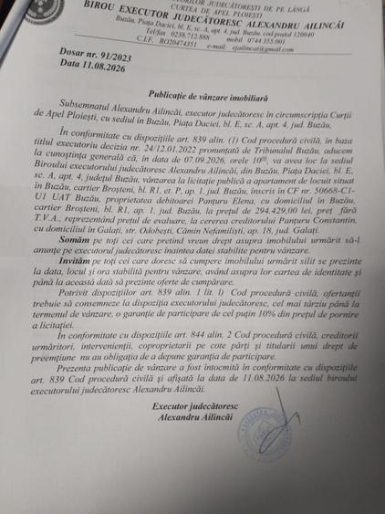 Apartament cu 3 camere decomandat în Broșteni