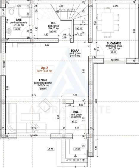 Casă cu 3 camere cu Teren 220 Mp în Central