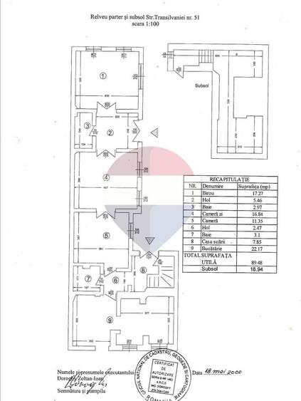 Casă cu 7 camere cu Teren 154.65 Mp în Victoriei