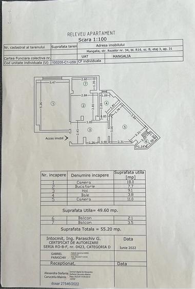 Apartament cu 2 camere decomandat în Central