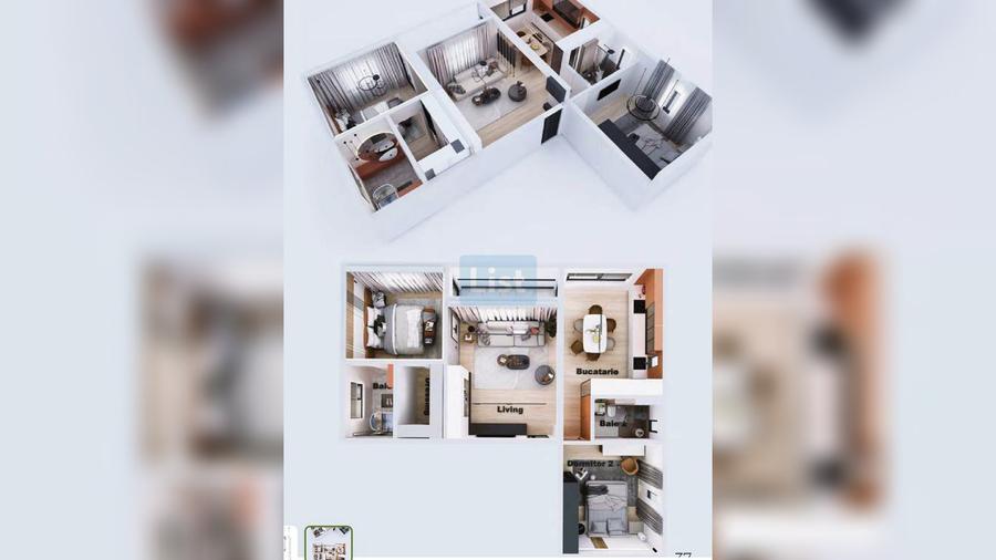 Apartament cu 3 camere în Central