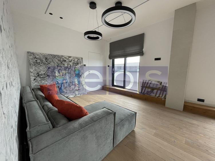 Penthouse cu 3 camere semidecomandat, mobilat în Băneasa