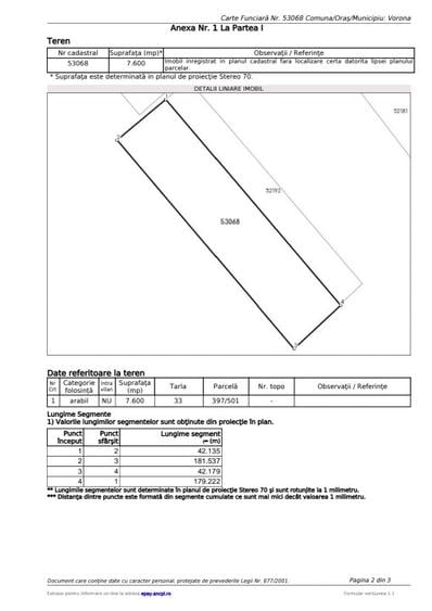 Teren agricol extravilan de 7600 mp, în Vorona