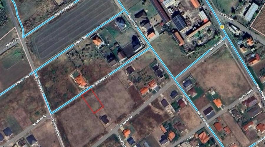 Teren de 800 mp, în Dudeștii Noi