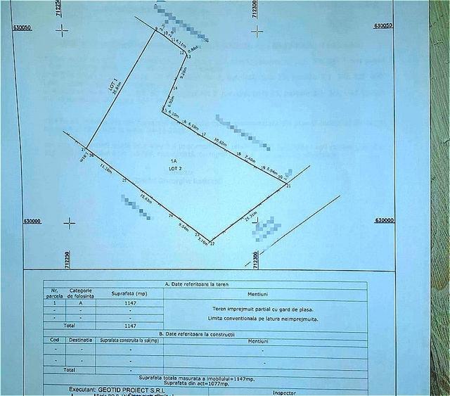 Teren Construcții intravilan de 1147 mp, în Țuțora