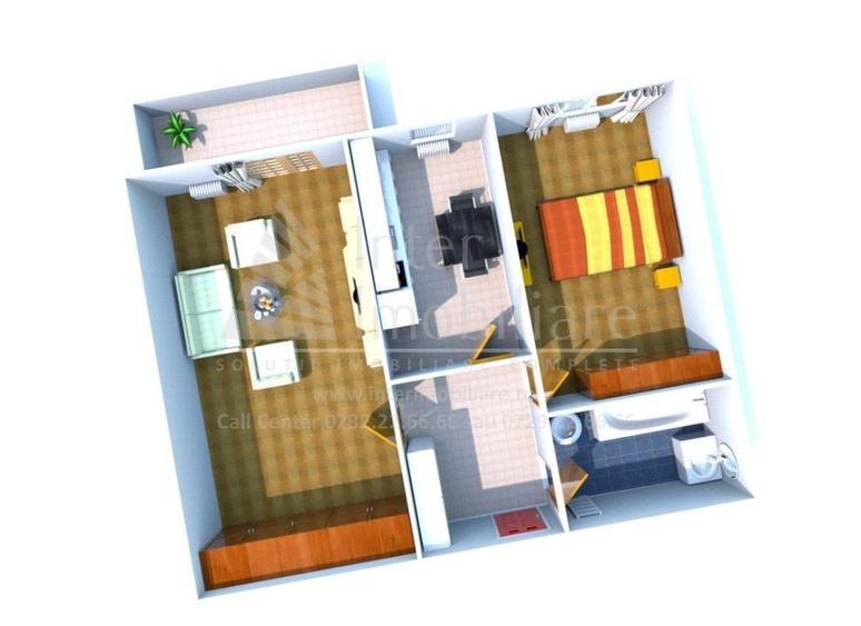 Apartament cu 2 camere decomandat în Galata