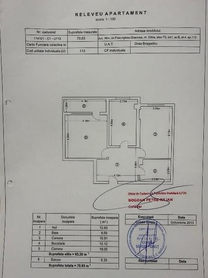 Apartament cu 2 camere decomandat, mobilat în Central