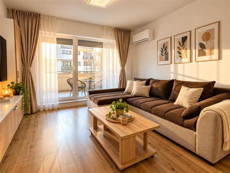 Apartament cu 2 camere decomandat, mobilat în Tractorul
