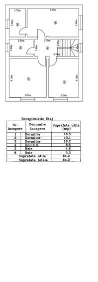 Casă individuală cu 5 camere cu Canalizare în Central