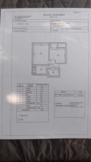Apartament cu 2 camere decomandat în Cantemir