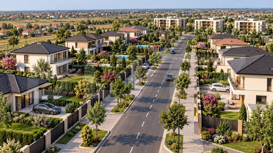 Teren Construcții intravilan de 624 mp, în Giarmata