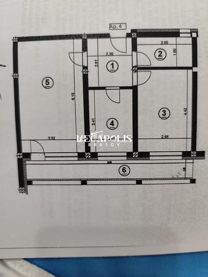 Apartament cu 2 camere decomandat în Sânpetru