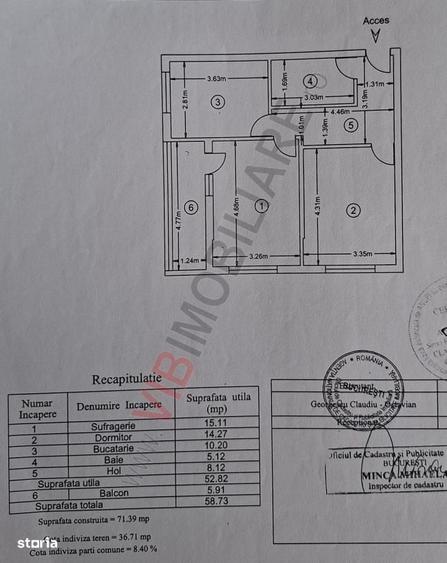 Apartament cu 2 camere decomandat în Giurgiului
