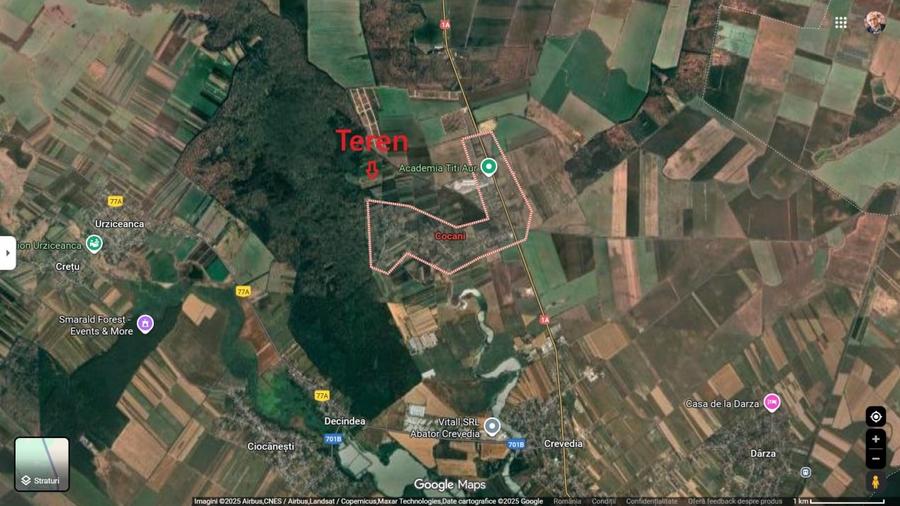 Teren Construcții intravilan de 2822 mp, în Cocani