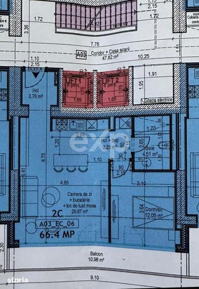 Apartament cu 2 camere în Andronache