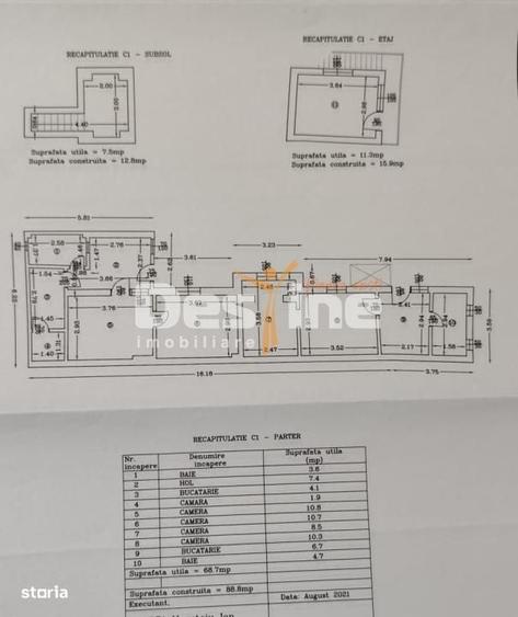 Casă cu 4 camere în Bănești