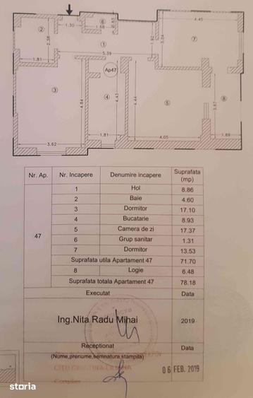 Apartament cu 3 camere decomandat în Central