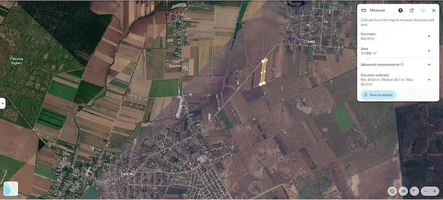 Teren de 13000 mp, în Dascălu