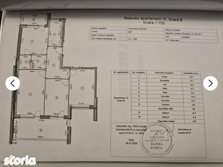Apartament 3 camere + loc de parcare, etaj 3 - 8
