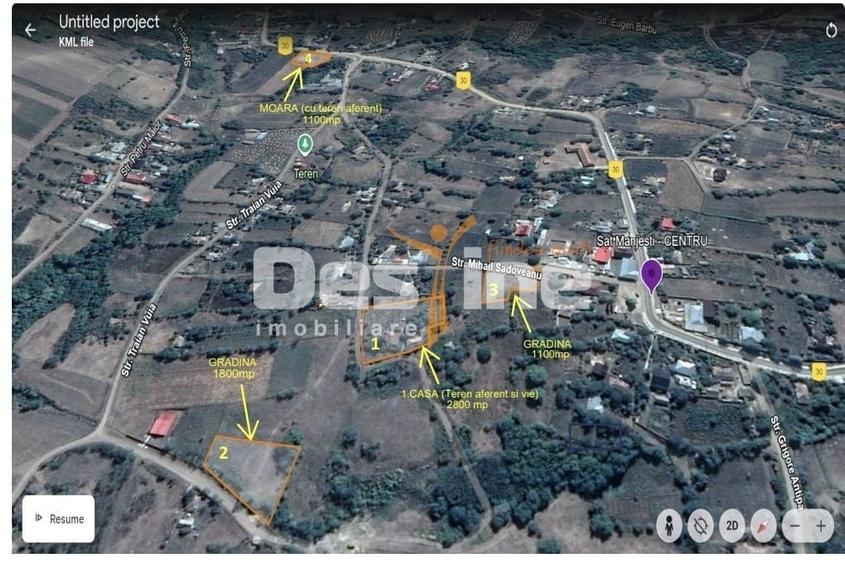 Casă individuală cu 4 camere cu Canalizare în Mânjești