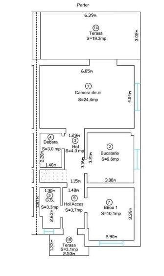 Duplex cu 5 camere cu Canalizare în Girocului