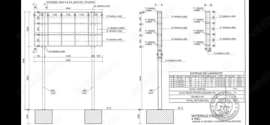 Inchiriez panou publicitar unipol 6 3m cu autorizatie, centura Valcele Apahida, zona Dezmir - 1