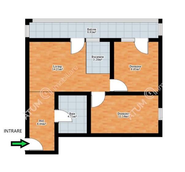 Apartament cu 3 camere semidecomandat, mobilat în Exterior Vest