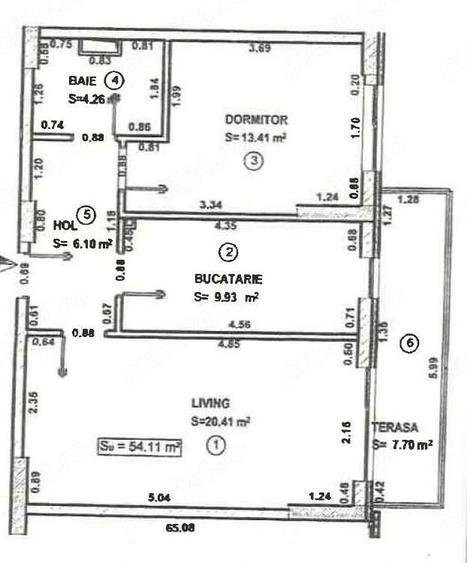 Apartament cu 2 camere decomandat, mobilat în Central