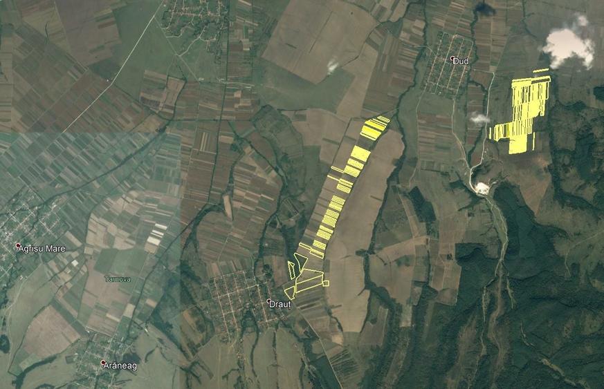 Teren agricol extravilan de 1309800 mp, în Drauț