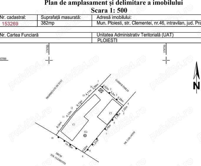 Casă cu 5 camere cu Teren 382 Mp în Republicii