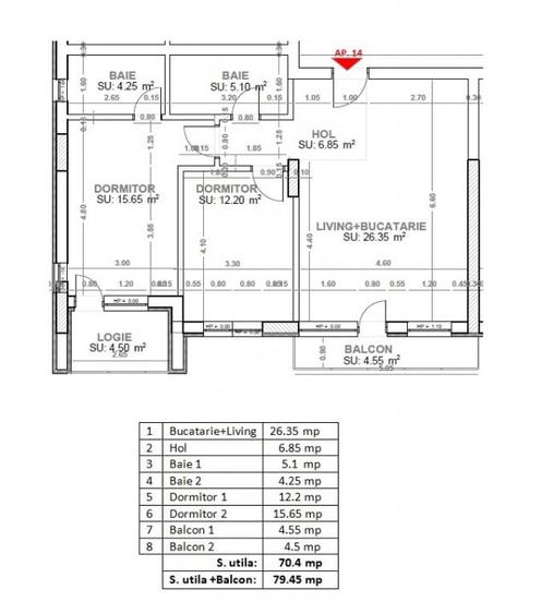 Apartament cu 3 camere decomandat în Theodor Pallady — fotografia 3